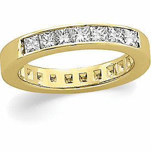 14k Yellow Gold 3/4 CTW Diamond Anniversary Ring, Size 6