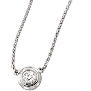 14k White Gold .25 CTW Diamond 18" Necklace