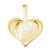 14k Yellow Gold 15.7x13mm Small Heart print Pendant