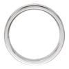 14k White Gold 6mm Grooved Band Size 10