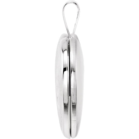Sterling Silver Heart Locket with Cross
