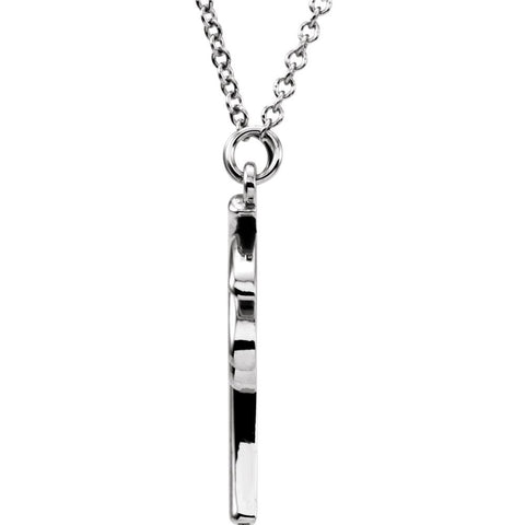 14k White Gold Palm Tree 16" Necklace
