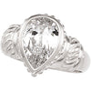 Cubic Zirconia Ring in Sterling Silver, Size 8