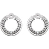 14k White Gold .04 CTW Diamond Earring Jackets