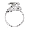 14k White Gold Freeform Ring, Size 6