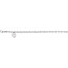 Sterling Silver Rolo 7.5" Bracelet with Heart Charm