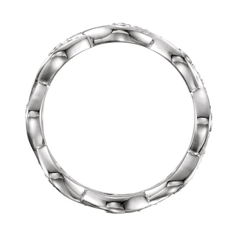 Platinum 5/8 CTW Diamond Eternity Band, Size 7