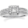14k White Gold 1/2 ctw. Diamond Engagement Ring, Size 6