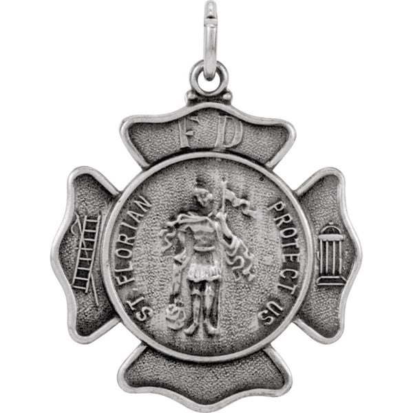 Sterling Silver 25.25mm St. Florian Pendant