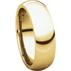 18k Yellow Gold 6mm Comfort Fit Band, Size 5.5