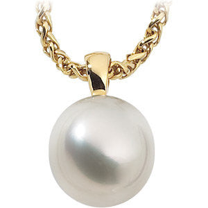 18k Yellow Gold Solitaire Pendant for Pearl