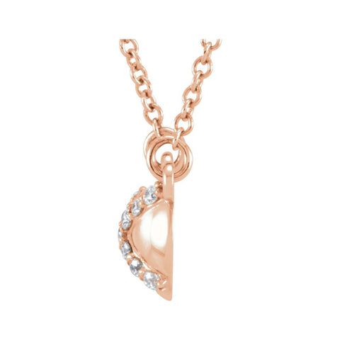 14k Rose Gold .07 CTW Diamond 16.4" Necklace
