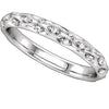 14k White Gold 1/5 CTW Diamond Sculptural-Inspired Eternity Band Size 5.5