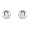 14k White Gold 3mm Ball Earrings with Bright Finish