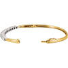 14k White/Yellow Gold Diamond Bangle Bracelet