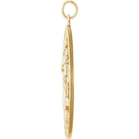 14k Yellow Gold 38.75mm St. Christopher Medal
