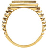 10k Yellow Gold 14x13mm Square Signet Ring, Size 10
