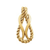 14k Yellow Gold Teardrop Rope Design Pendant