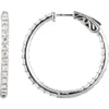 Pair of 2 ct. Inside/Outside Hoop Earrings in 14k White Gold