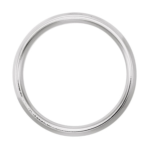 Platinum 6mm Comfort Fit Beveled Edge Band Size 8