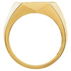 14k Yellow Gold Men's Onyx & .02 CTW Diamond Ring, Size 10