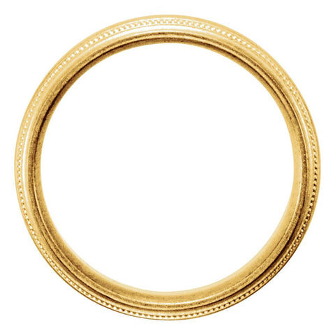 14k Yellow Gold 6mm Milgrain Band Size 11