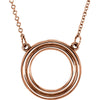 Circle 16-Inch Necklace in 14K Rose Gold