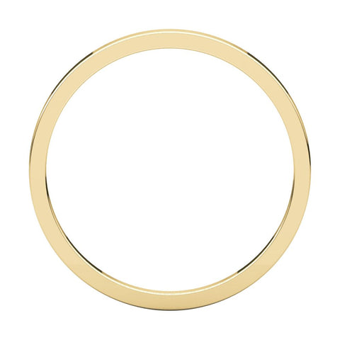 14k Yellow Gold 1.5mm Flat Band, Size 8