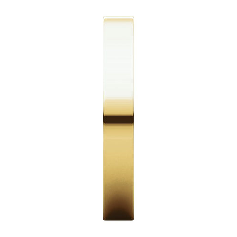 18k Yellow Gold 3mm Flat Band, Size 9