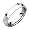 14k White Gold 4mm Knife Edge Comfort-Fit Wedding Band for Men, Size 11