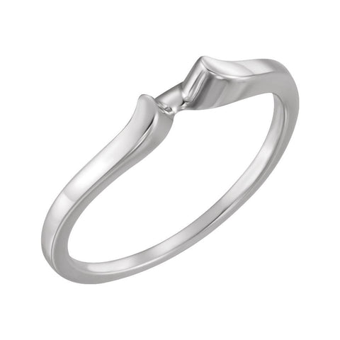 14k White Gold Band, Size 6