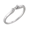 Wedding Band For Matching Engagement Ring in 14K White Gold (Size 6)