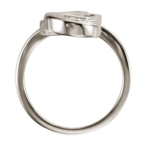 14k White Gold Freeform Ring, Size 7