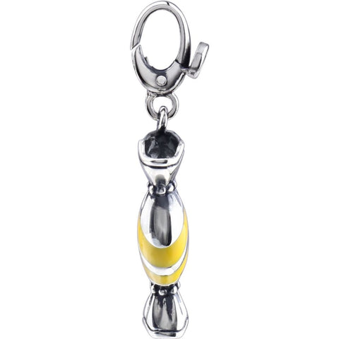 Sterling Silver Wrapped Enamel Candy Charm