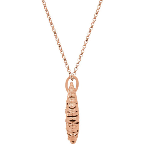 14k Rose Gold 1/5 CTW Diamond Nest Design 18" Necklace