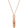 14k Rose Gold 1/5 CTW Diamond Nest Design 18" Necklace