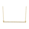 14k Yellow Gold 1/2 ctw. Diamond Bar 16-18-inch Necklace