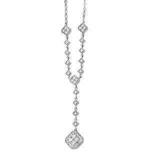 14k White Gold 1/3 CTW Diamond Necklace