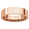 14k Rose Gold 5mm Flat Comfort Fit Band, Size 7