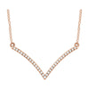 14k Rose Gold 1/6 ctw. Diamond "V" 18-inch Necklace