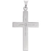Diamond Cross Pendant in 14K White Gold
