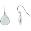 Pair of Genuine Quartz Earrings in Sterling Silver