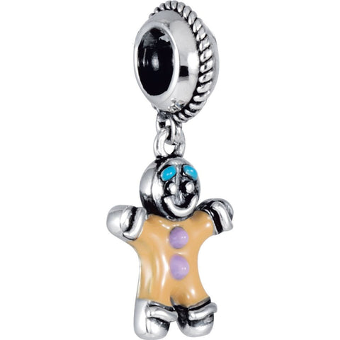 Sterling Silver 15.2x11mm Kera Gingerbread Charm