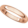 14k Rose Gold 3mm Heavy Comfort Fit Band, Size 7