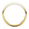 14k Yellow Gold 4mm Half Round Tapered Band, Size 7