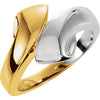 Metal Fashion Ring in 14k White Gold ( Size 6 )