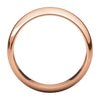 14k Rose Gold 6mm Half Round Band, Size 11