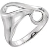 Metal Fashion Ring in 14k White Gold ( Size 6 )