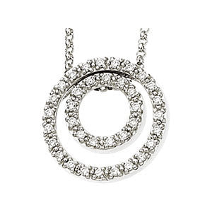 14k White Gold 1/4 CTW Diamond 18" Necklace