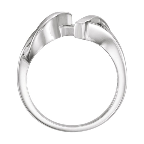 14k White Gold Freeform Peg Remount Ring, Size 6